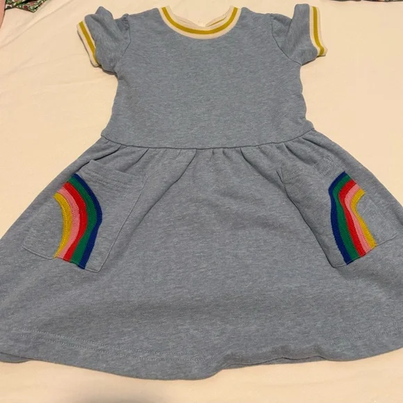 mini boden rainbow dress Boden Girls Clover Bow Back Jersey Dress